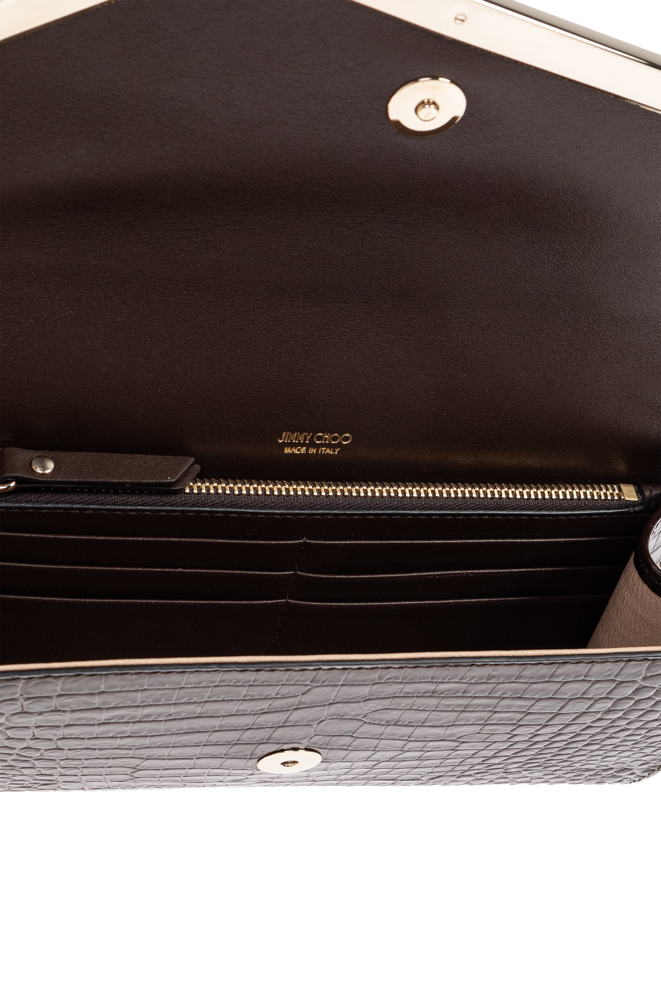 クラッチバッグ Jimmy Choo Chocolate Leather Emmie Clutch Jimmy Choo Clutch